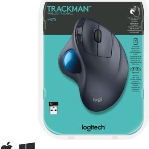 logitech m570 wireless trackball mouse – ergonomic trackball design for comfort & productivity