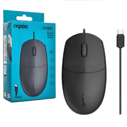 rapoo n100c usb c wired optical mouse black | best ergonomic wired mouse for laptop & pc