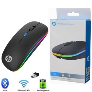 hp w10 bluetooth wireless rgb mouse – precision control & stylish rgb lighting