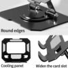 tablet stand 360° rotatable desktop foldable – adjustable angle & height aluminum alloy holder for mobile & tablet up to 12 inch