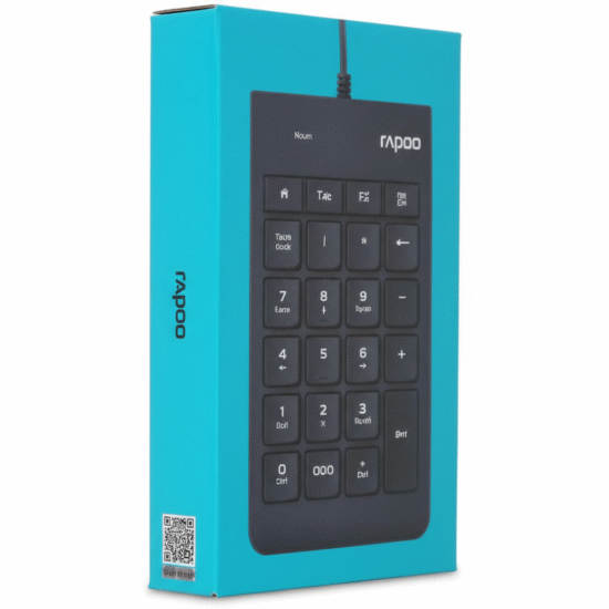 rapoo k10 numeric keyboard black | reliable, compact, and ergonomic keypad