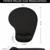 mouse pad with wrist rest | comfortable foam support – multicolor