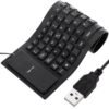 silicone usb keyboard waterproof, rollup silent typing, soft touch, dustproof keyboard