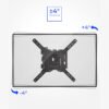 nb north bayou original p4 wall mount – strong & adjustable monitor mount